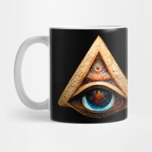 The allseing eye - wood color Mug